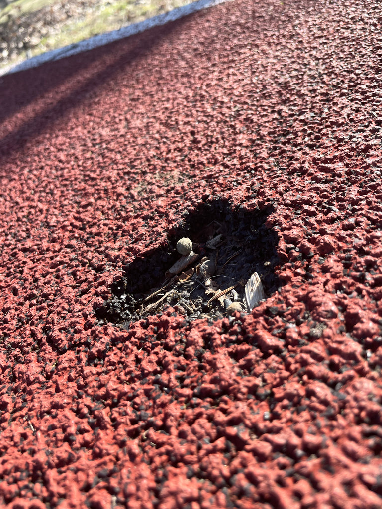 Running track Repair. You can do it. And you can do it yourself.