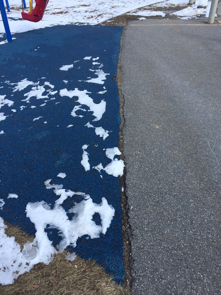 Winter has ruined my playground rubber surface