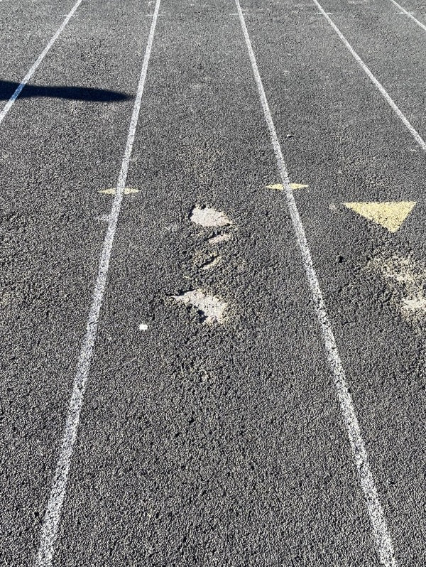 Running track repairs