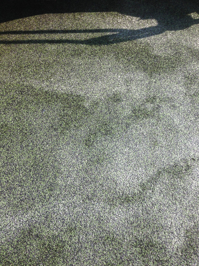 What happens when you attempt to repair or seal a moist playground rubber surface.