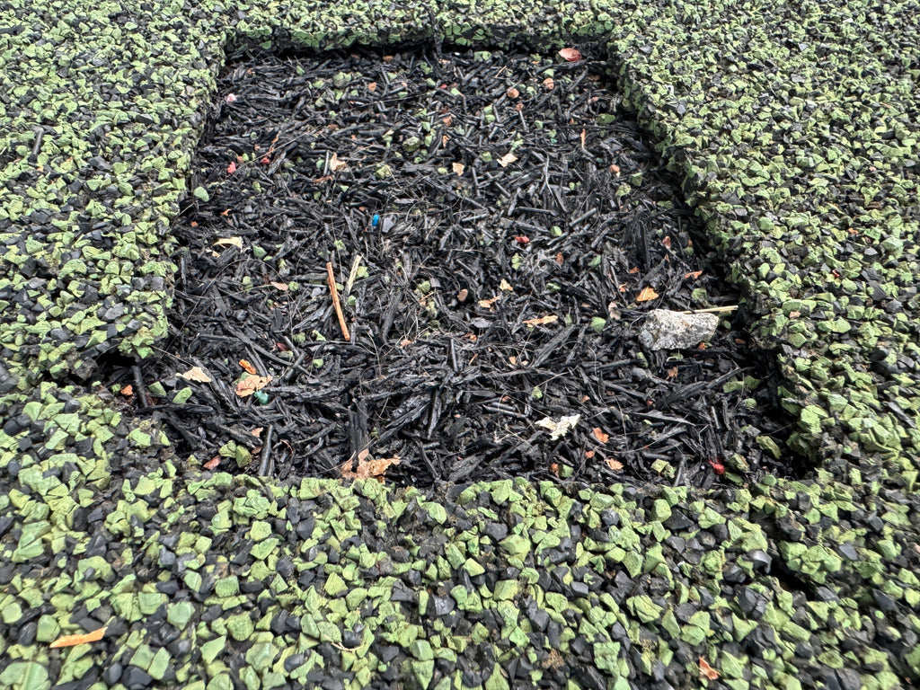 What happens when a poured in place rubber hole is not primed well before fixing. 