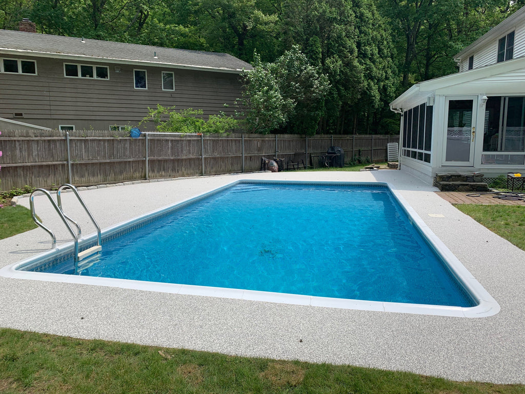 Why are loose rubber granules appearing in my pool filtration system?