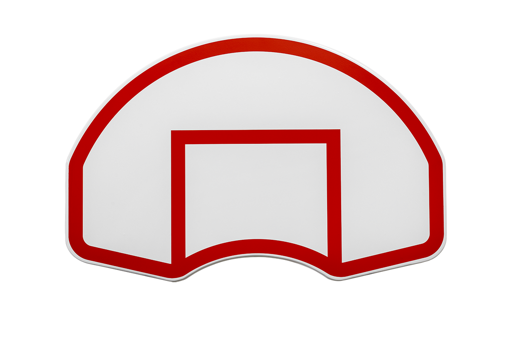 Rear-Mount Fan-Shape Marked Steel Basketball Backboard