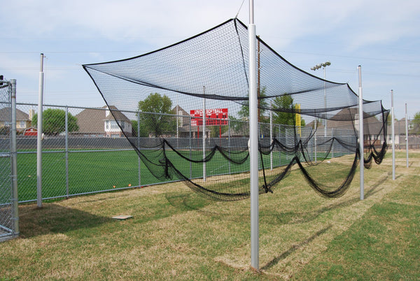 Outdoor 3-1/2″ O.D. Aluminum Batting Cage, 55′