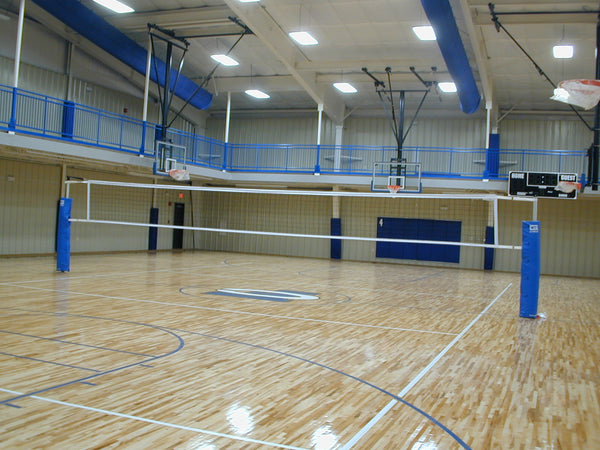 RALLYLINE 3 1/2″ OD Scholastic Telescopic One-Court Volleyball System, Less Floor Sleeves and Covers