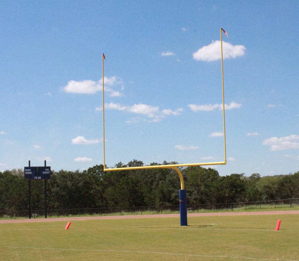 College 5-9/16″ O.D. Yellow Football Goalpost, Permanent/Sleeve Mount