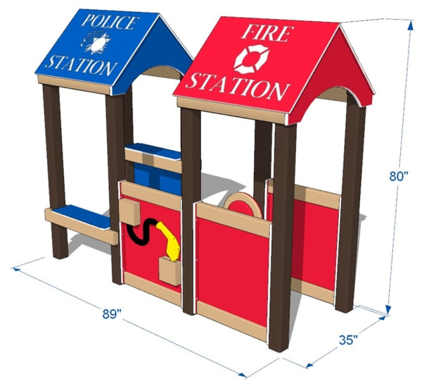 Fire & Police Station Combo