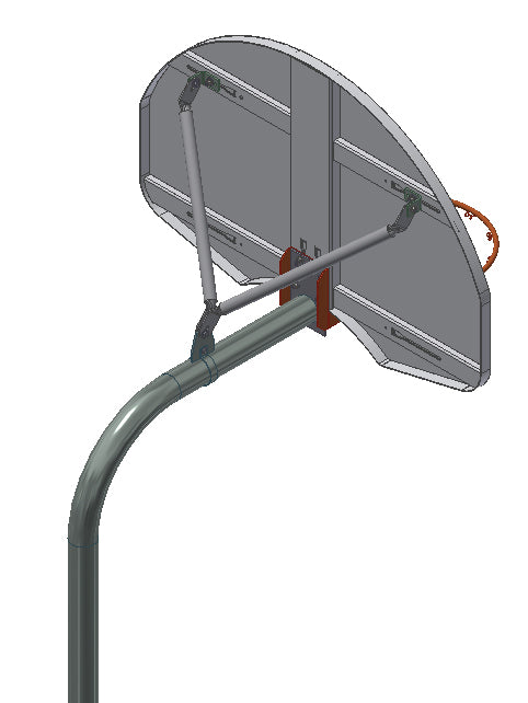 Standard Duty Playground 4-1/2″ O.D. Rear-Mount Gooseneck Post