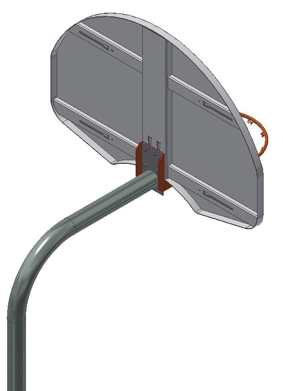 Standard Duty Playground 4-1/2″ O.D. Unbraced Rear-Mount Gooseneck Post