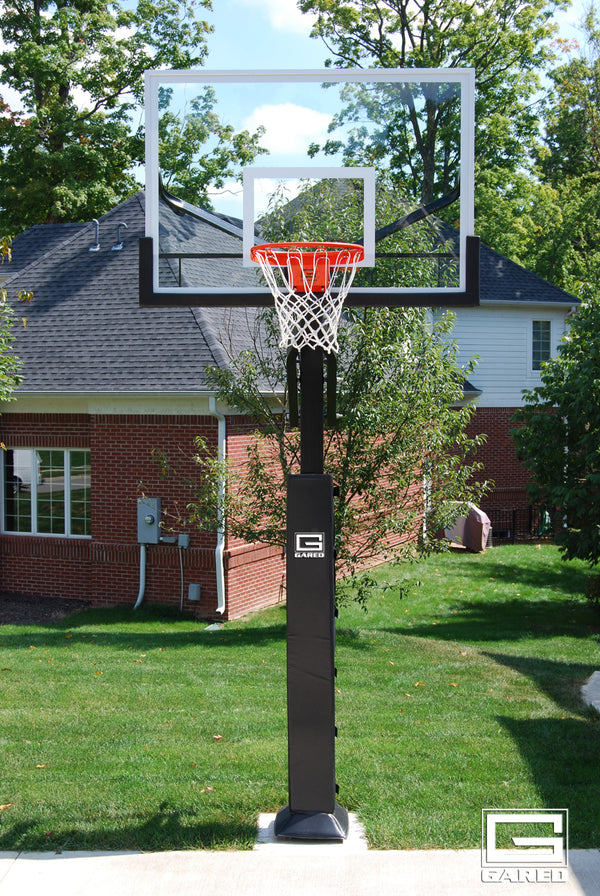 Collegiate Jam Adjustable Basketball Hoop with Glass Board