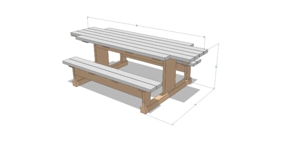 Picnic Table (8ft ADA Accessible)
