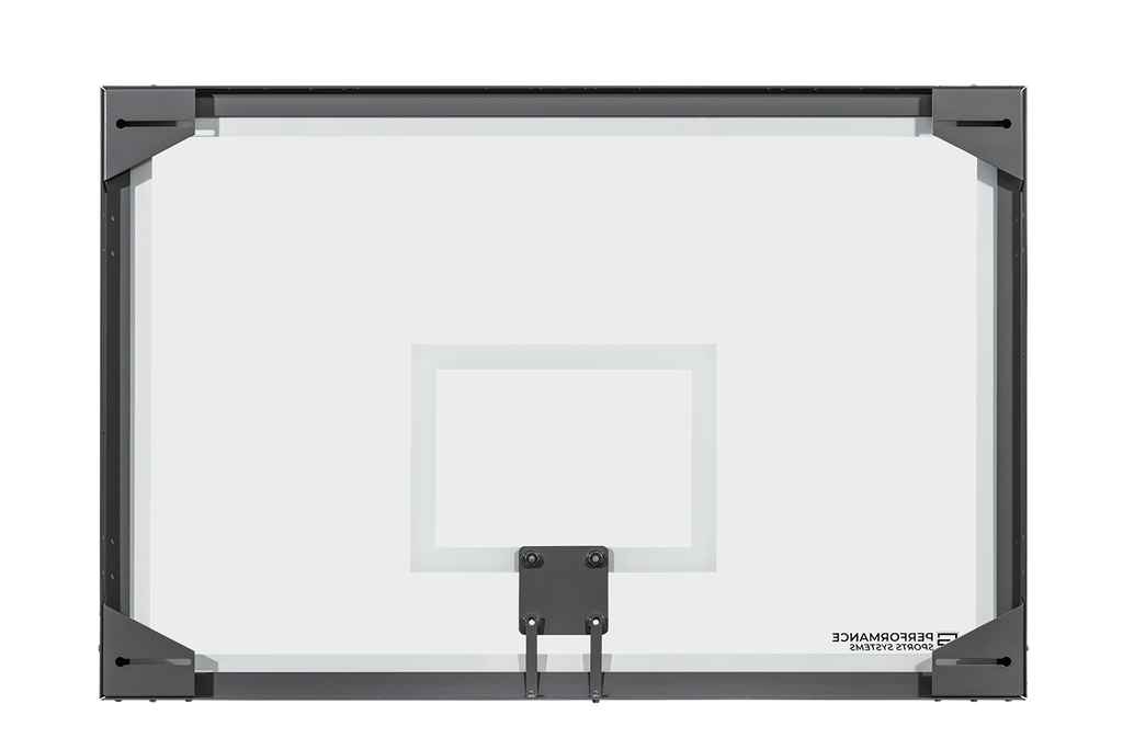 Oversized Steel-Framed Glass Basketball Backboard