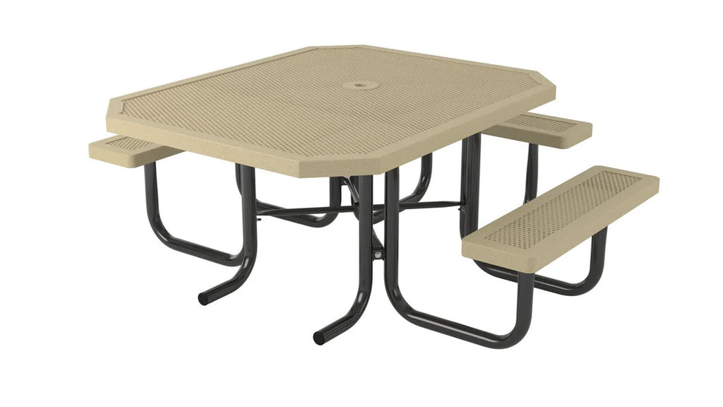 46" x 57" Innovated Accessible Octagon Portable Table with 3 Seats