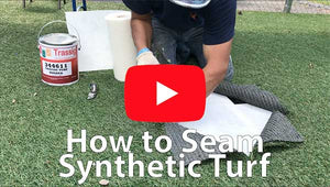 How to seam sythetic turf with specially formulated turf glue and turf seaming tape
