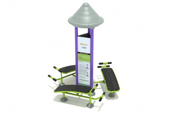 Royal Triple Station Sit Up Bench