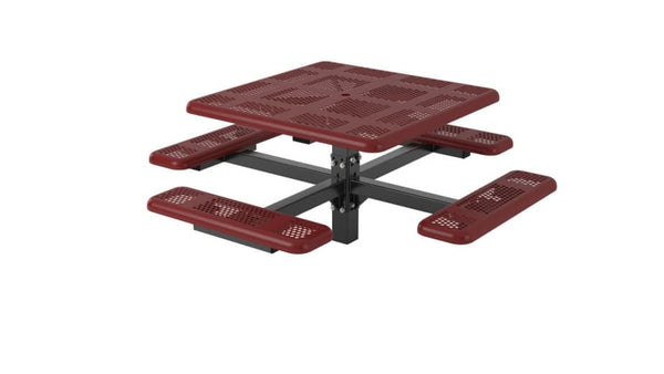 Square Pedestal Table Perforated