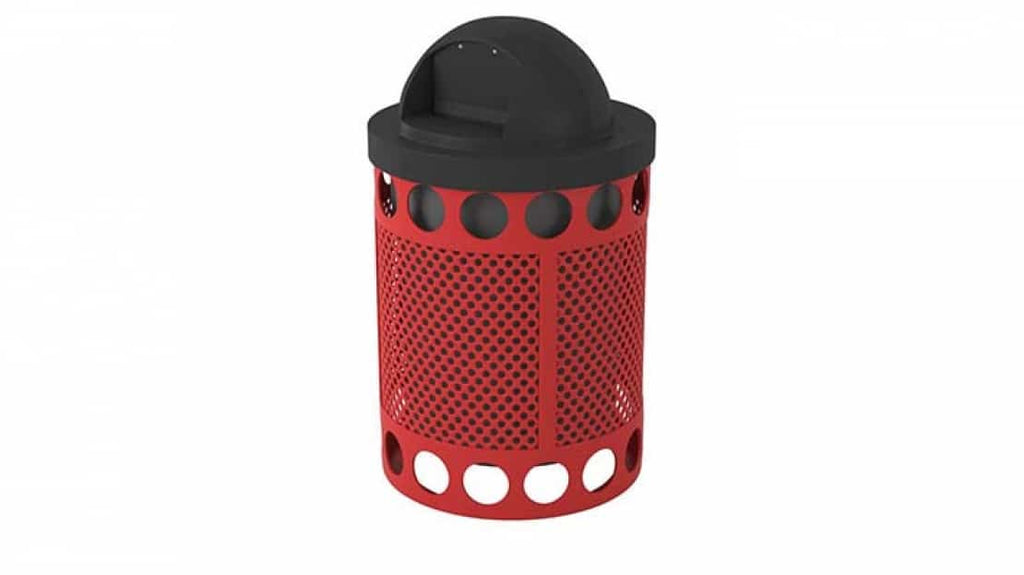 Avenue Perforated Trash Receptacle