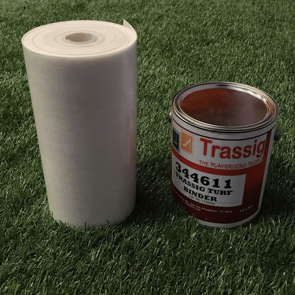The turf seaming kit comes with everything you need to make a proper, long-lasting seal in your turf safety surfacing. 